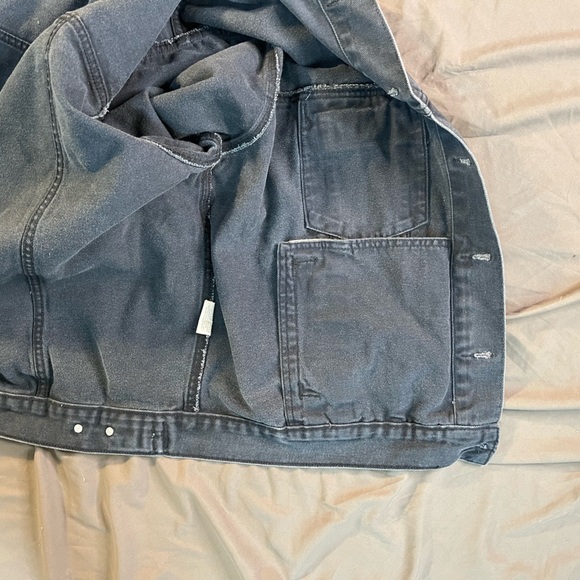 Vintage Wrangler Classic Denim Jean Jacket Black 2X - Picture 5 of 9